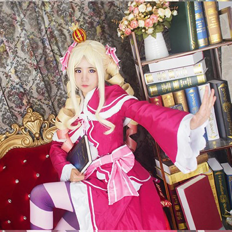Новый аниме Re: жизнь в другой мир от нуля розово-красный Kawaii костюм Беатриче для