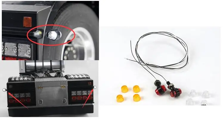 Индикатор ширины 1/14 RC светодиодный ная лампа для переднего и заднего положения