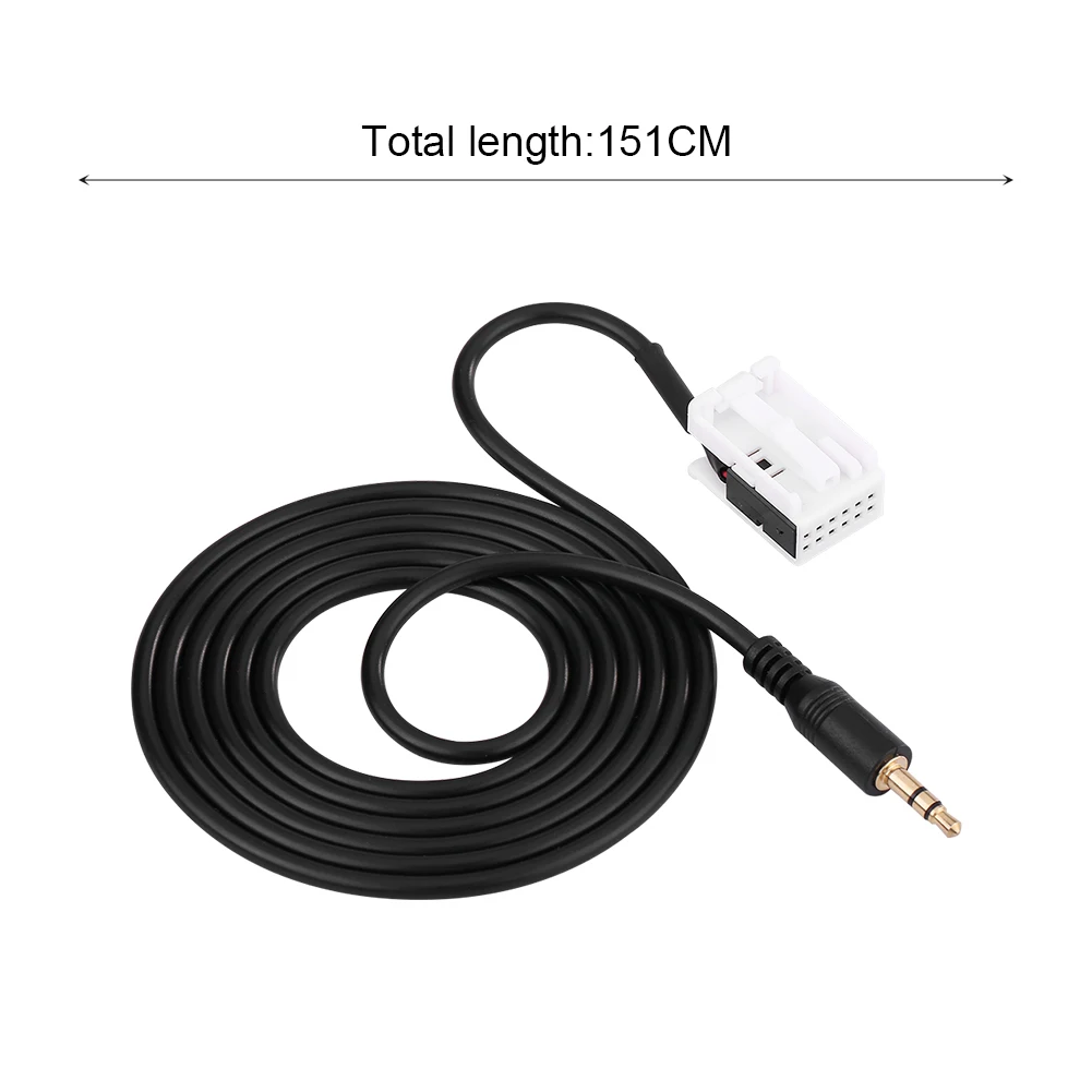 

CAR 3.5MM AUX Input Audio Cable Male Adapter For Mercedes /Benz W203 C Class
