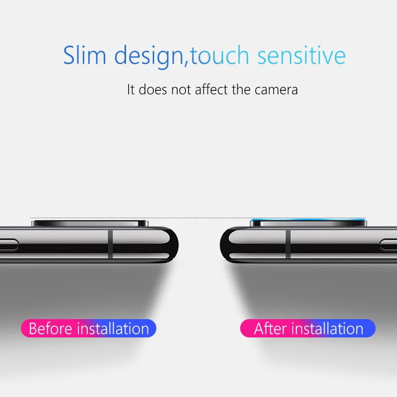 Ionct 2pcs/lot 2.5D Camera Lens Film Screen Protector for iphone X Glass Back Cover Tempered | Мобильные телефоны и