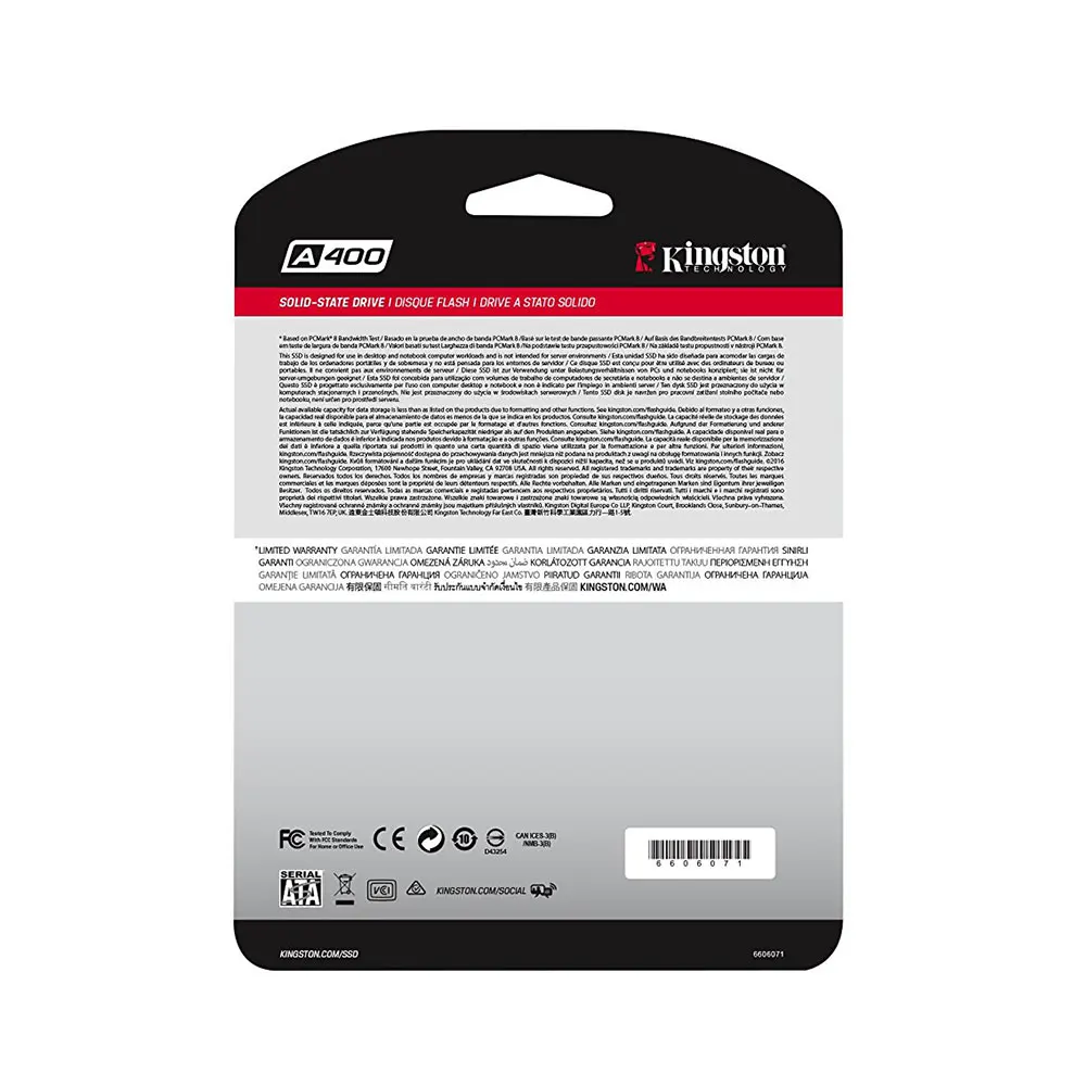 Kingston Технология A400 240 GB 2 5 '' Serial ATA III 500 МБ/с. 6 Гбит/с дискотеки duros интернос SSD