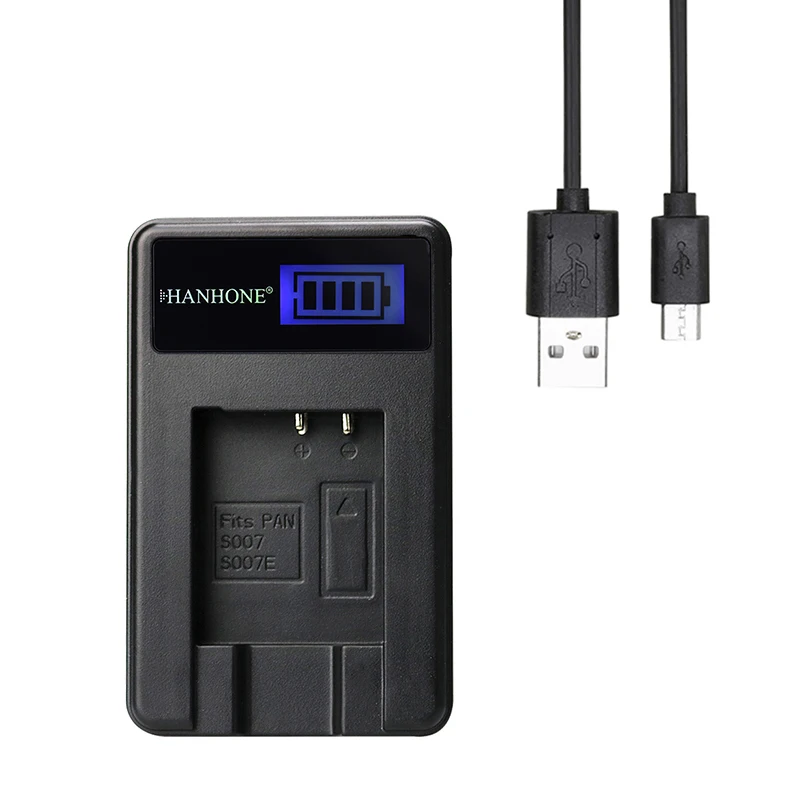Зарядное устройство USB с ЖК-дисплеем для Panasonic Lumix CGA-S007 TZ4 TZ3 TZ5 TZ2 TZ11 TZ15 TZ50 1 шт. |