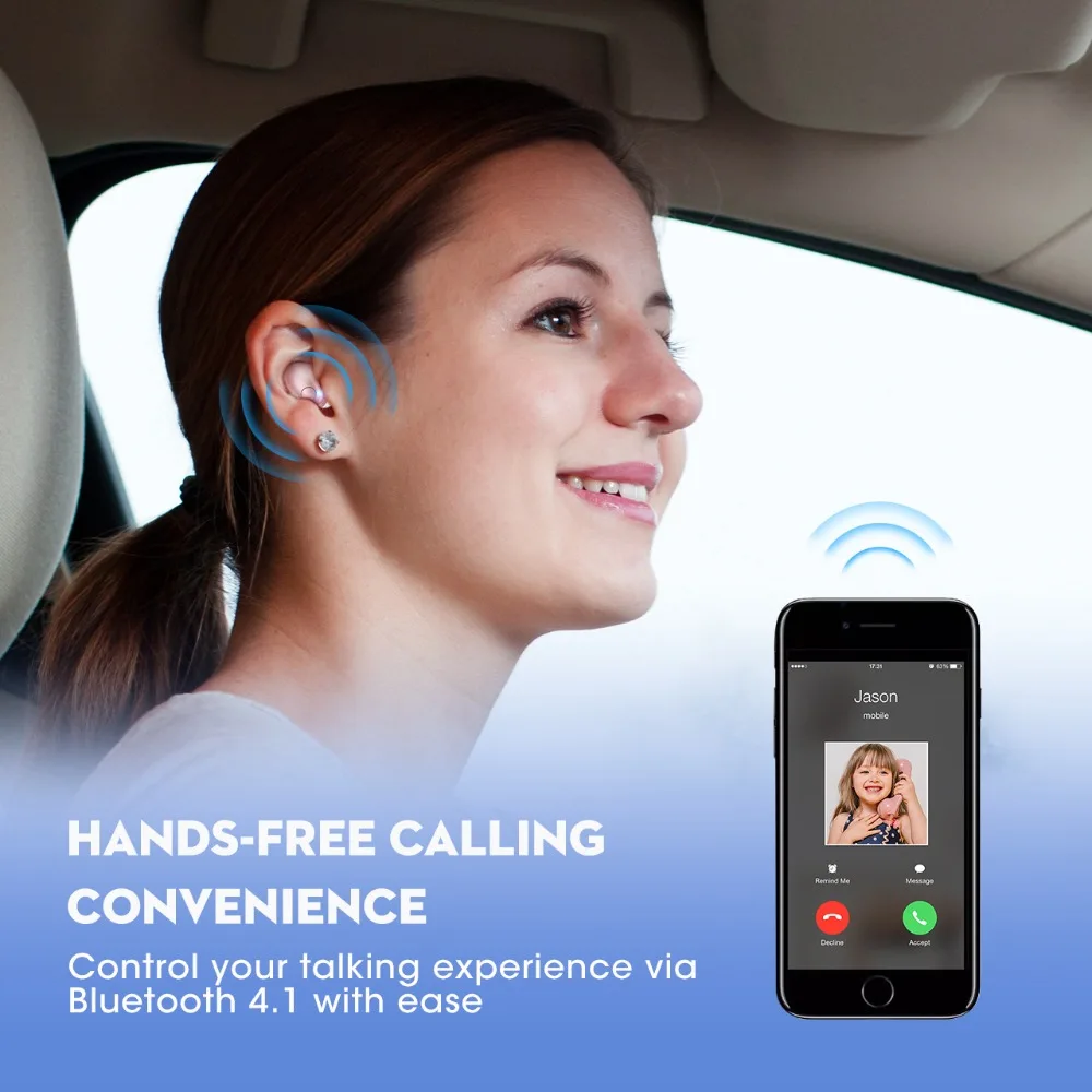 Mpow EM1 мини-вкладыши с одним беспроводным наушником Bluetooth наушники беспроводные
