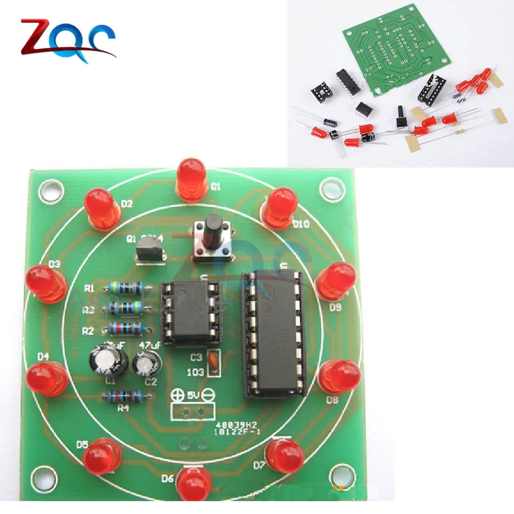 

Набор для самостоятельного изготовления светодиодных осветсветодиодный ных приборов Lucky Rotary Suite CD4017 NE555