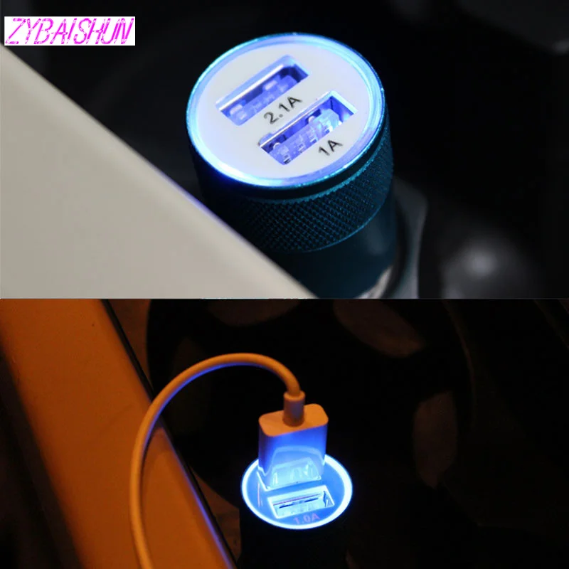 Автомобильное зарядное устройство с двумя USB портами для Toyota Camry Corolla RAV4 Yaris