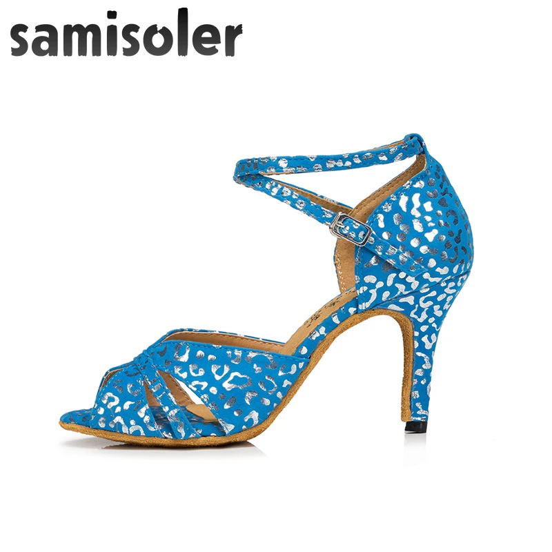 Samisoler Bule/серебристые женские бальные туфли для латинских вечеринок с мягкой