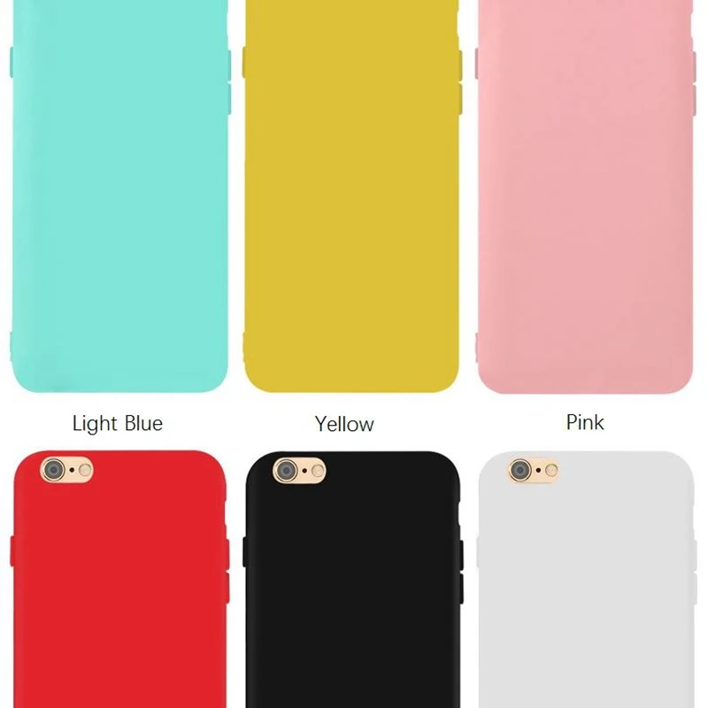 Для iPhone 6 S Macarons Цвет ТПУ силиконовый чехол матовый Мягкая обложка|Чехлы-накладки|