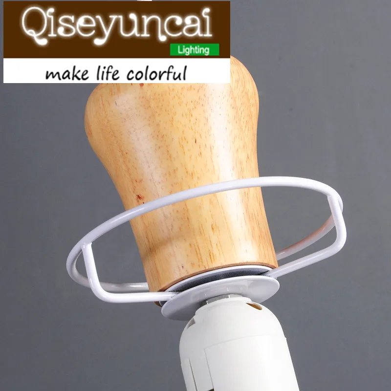 Qiseyuncai The Nordic minimalist wooden single head E 27 aluminum chandelier of modern Restaurant Simple lighting free shipping | Лампы и