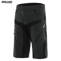arsuxeo mens outdoor sports cycling shorts downhill mtb shorts wearproof mountain bike shorts water resistant 1802