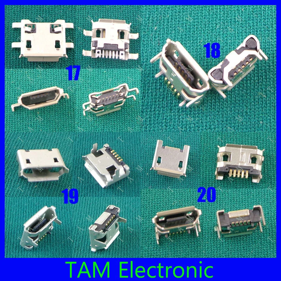 Штепсельная Вилка Micro USB 20 моделей шт. 5 контактный разъем для зарядки v8 порт