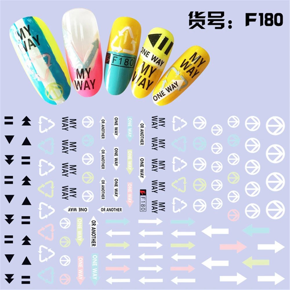 1 лист смешанный дизайн тонкие клейкие летние наклейки для ногтей|nail art decorations