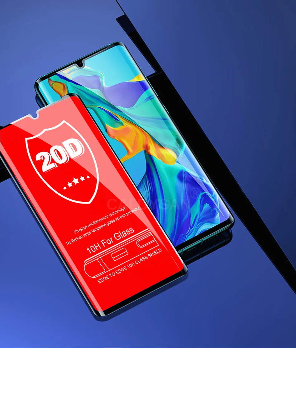 20D закаленное защитное стекло для huawei Honor 10 Lite 7A Pro 7C Ru 8X Защита экрана для Y6 Y9 P Smart стеклянная пленка