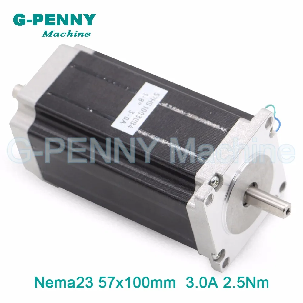 CNC NEMA 23 двухвальный шаговый двигатель 57x100мм 3A 2.5N. m 357Oz in для фрезерного станка с