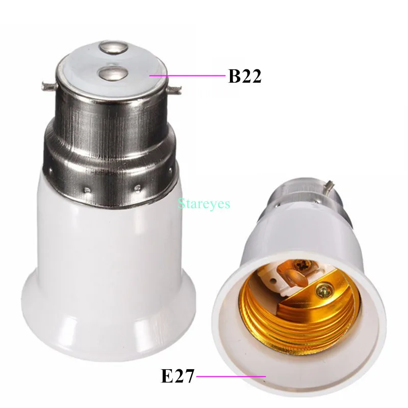 B22 to E27 Converter 1 шт. E27 светодиодный 16 цветов RGBW меняющийся RGB+ Белый Волшебный светильник с регулируемой яркостью AC85-265V светодиодный шариковый светильник 3 Вт 5 Вт 10 Вт+ пульт дистанционного управления - Испускаемый цвет: B22 to E27 Converter