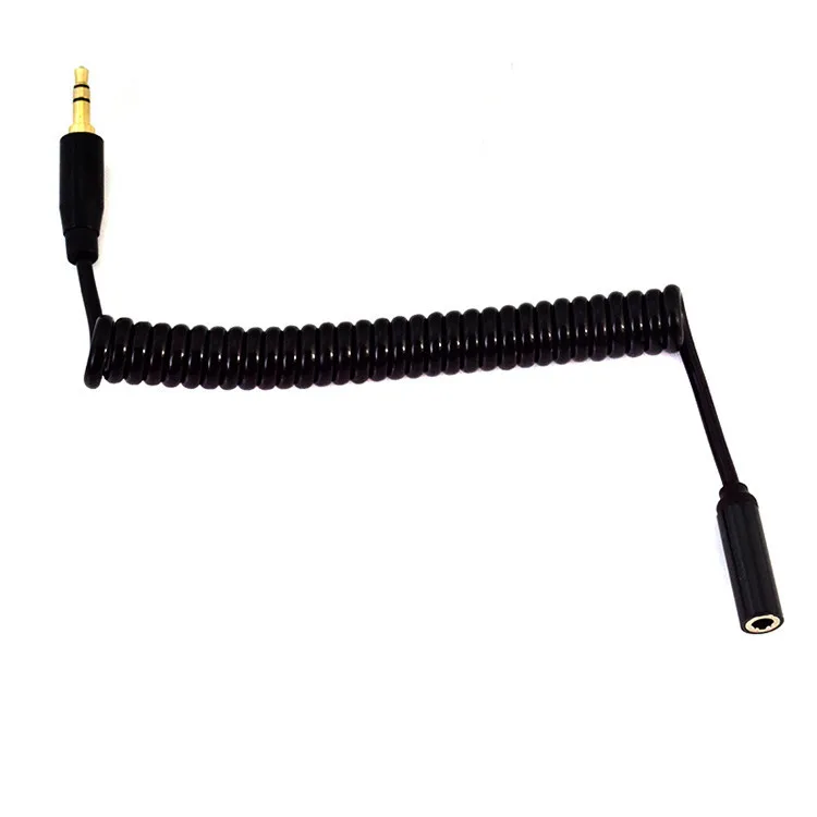 Спиральный аудио-кабель с спиральным соединением 3 фута 1/8 дюйма стерео 5 мм