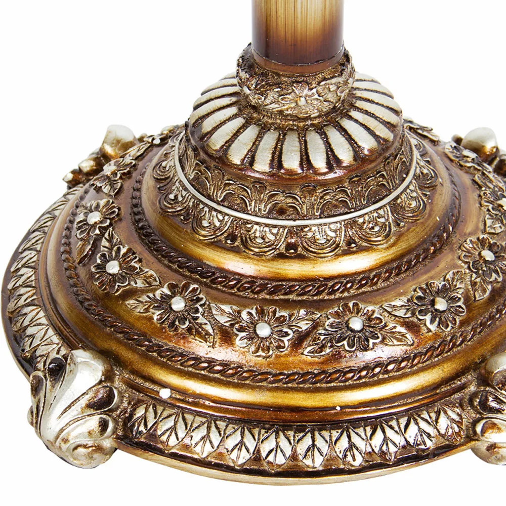 Resin Led Floor Lamp Antique Luxurious Bedroom Design Bulb E27 110V-220V European Style for Living Room | Лампы и освещение