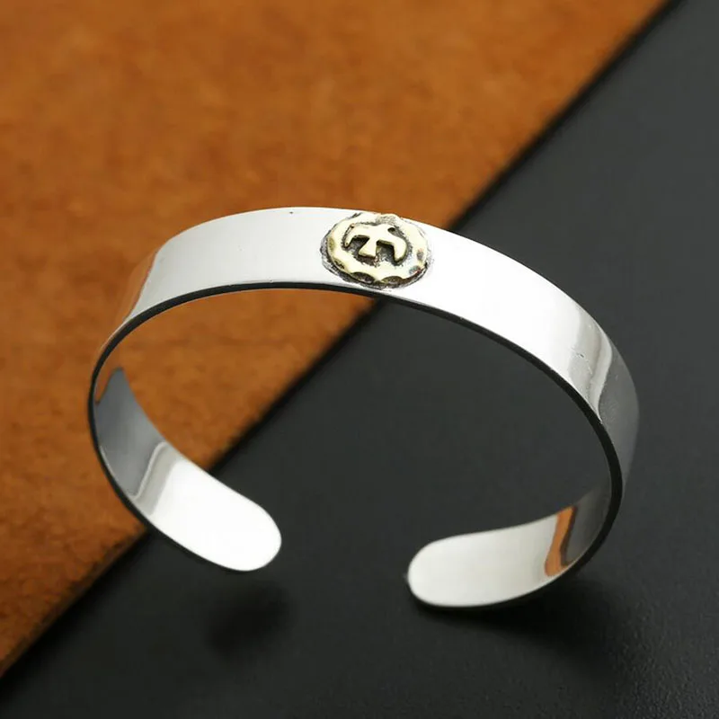 Женский винтажный браслет из серебра 100% пробы|bangle cuff bracelet|bracelet slapbangle men |