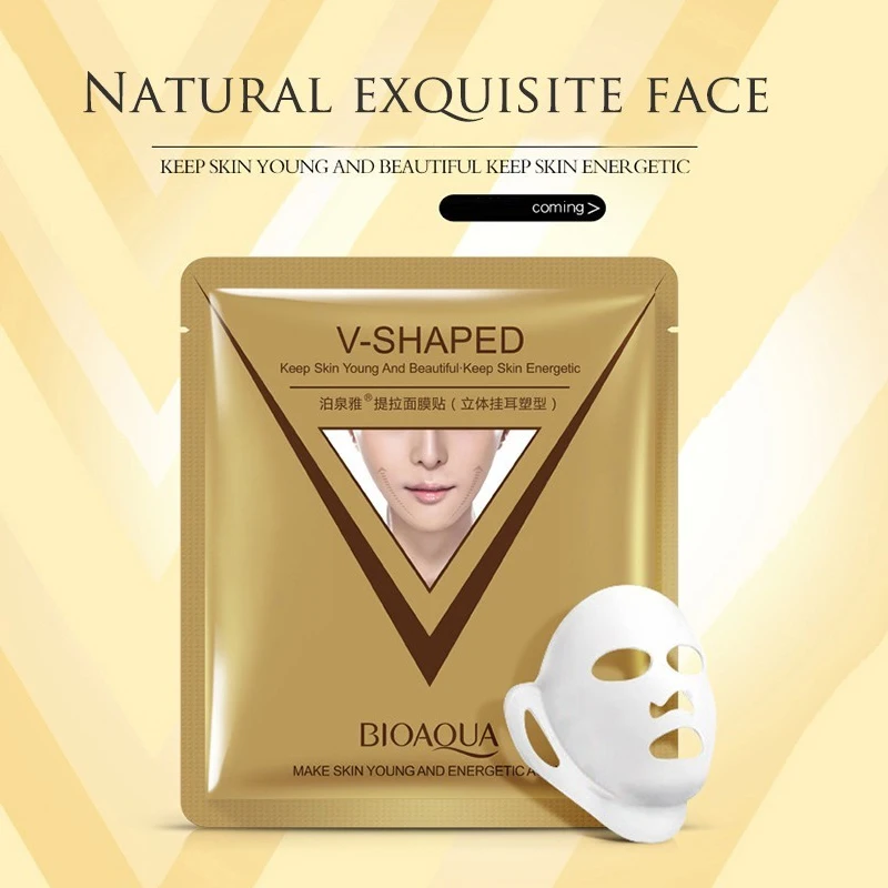 Брендовая листовая маска для ухода за лицом V образная подтягивающая