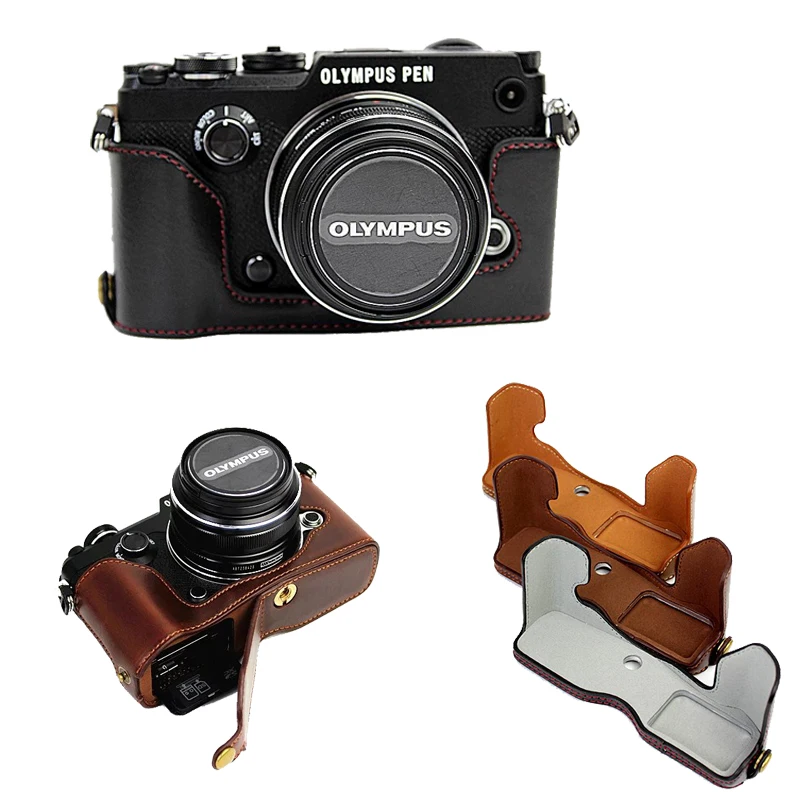 Новый кожаный чехол для камеры Olympus Pen F PENF сумка на половину тела