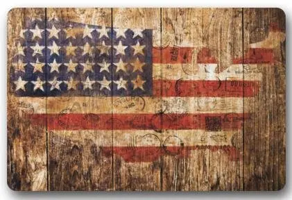 Домашний моющийся коврик для дверей с эффектом памяти американский флаг на