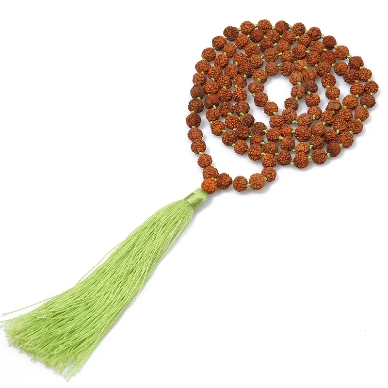 Balibali классический Rudraksha мужской ожерелье s круглый Bodhi семена Длинный кисточкой
