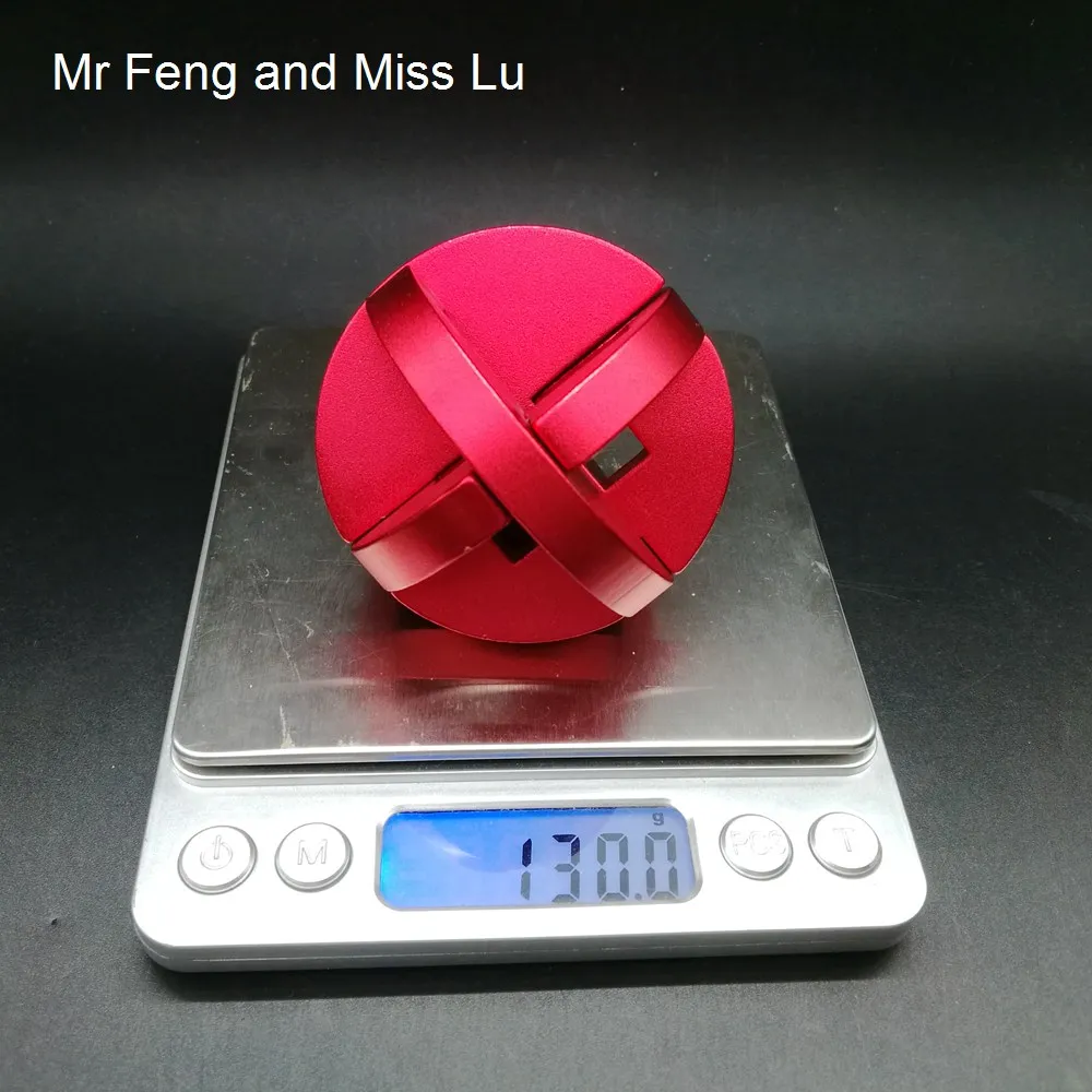 Red Lu Ban Ball металлические 3D головоломки из алюминиевого сплава игры-головоломки