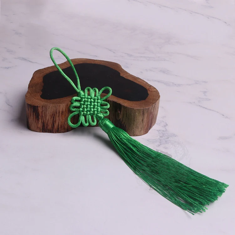 Green 10 шт. китайские узлы кисточка DIY Подвеска Ювелирная одежда декоративная аксессуары Автомобильный ключ сумка Подвеска DIY ремесло кисточка бахрома - Цвет: Green