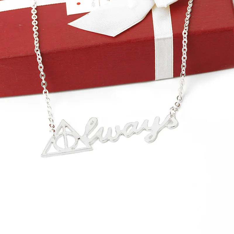 Fashion Vintage Triangular Harry Always Necklace Pendant Death Hallows Necklaces Pendants Potter For Women Wedding Jewelry | Украшения и