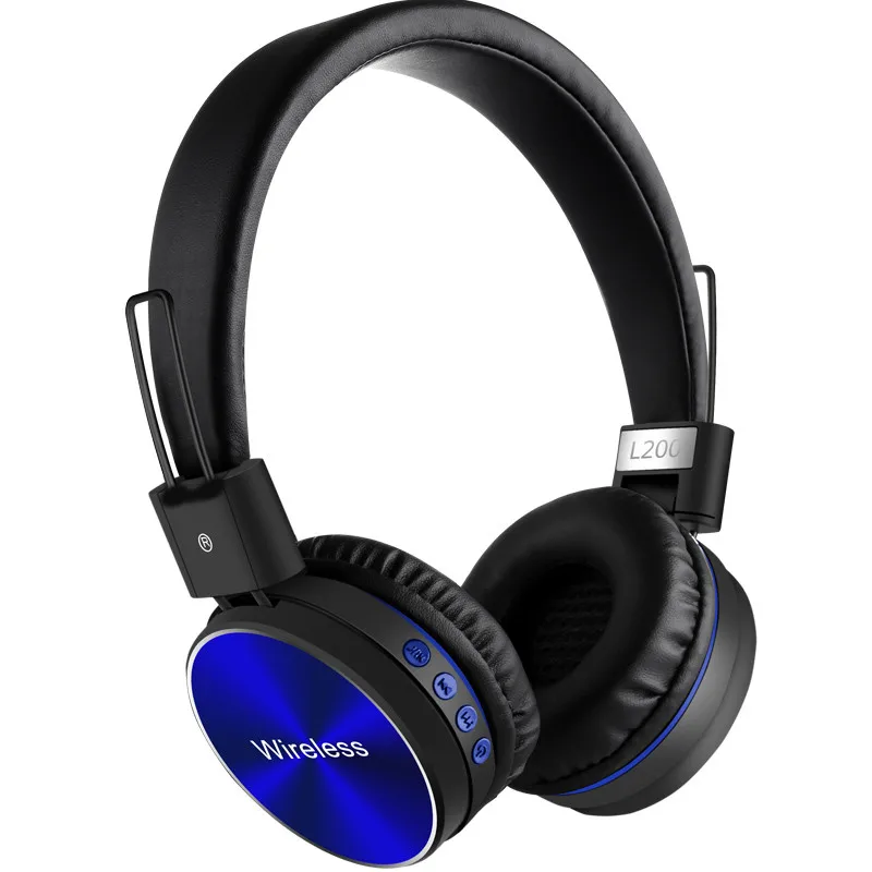 Синий VOBERRY беспроводные наушники Bluetooth 4,2 гарнитура Регулируемые наушники с микрофоном для ПК мобильного телефона Mp3 DD CT - Цвет: Синий