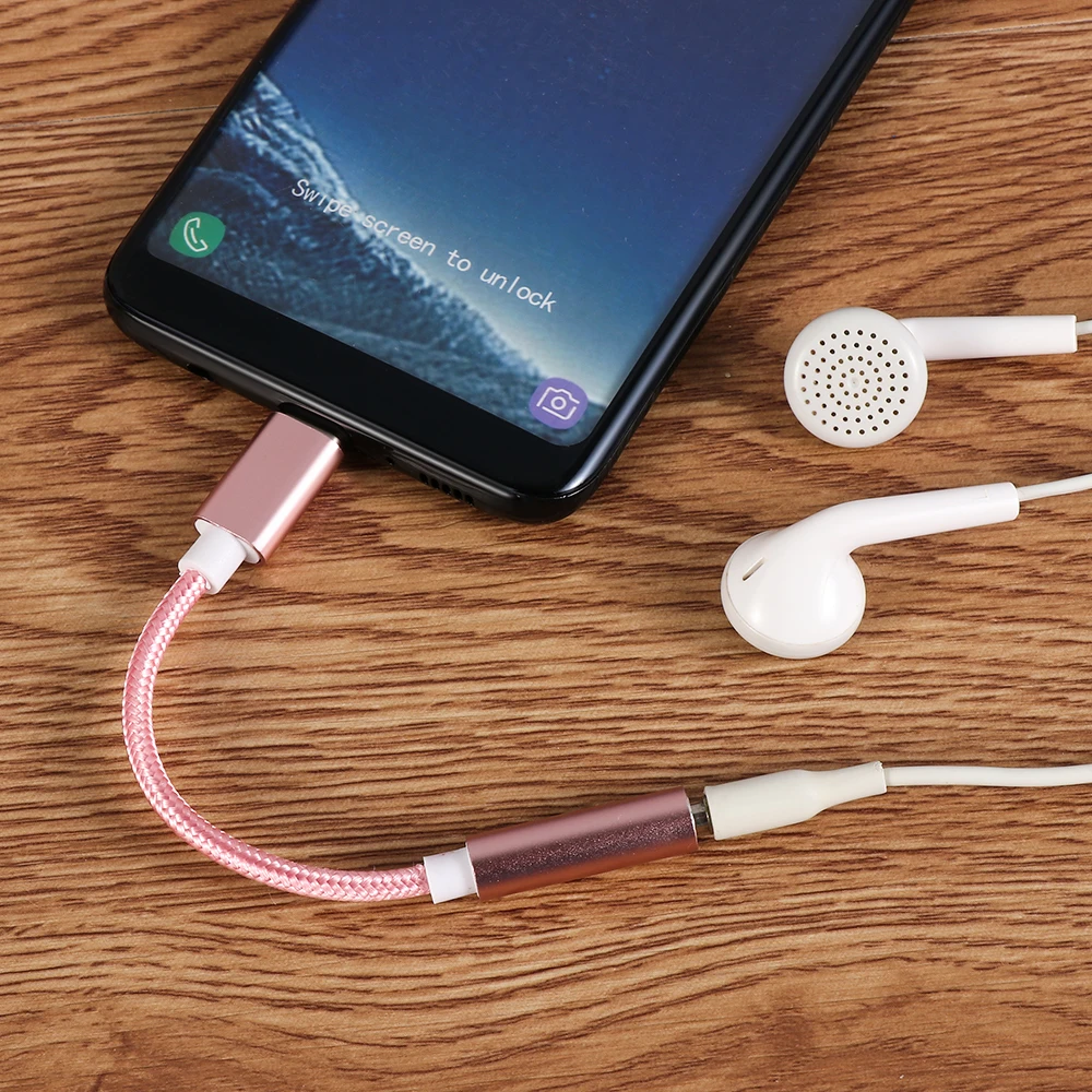3 5 мм USB-C штекер AUX аудио разъем адаптер usb type C до кабель для наушников type-C