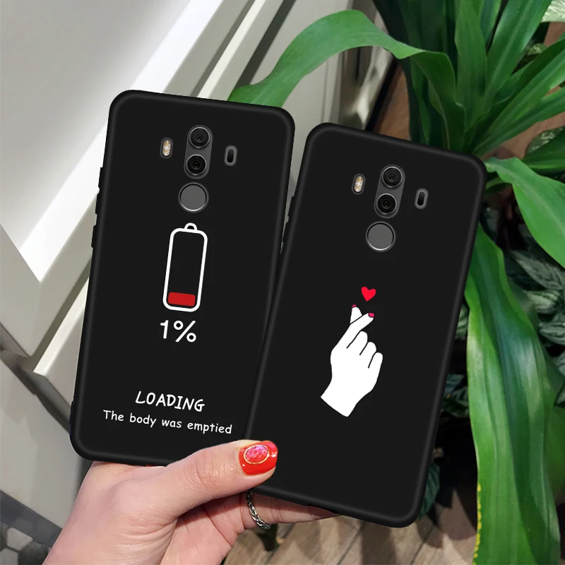 Painted TPU Case For Huawei Mate 10 20 Lite Pro Love Heart Pattern Printed Cover X Capa |