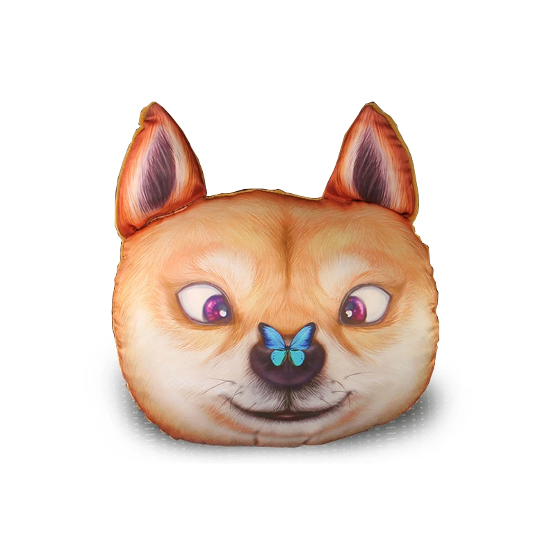 Прекрасный 3D печатных Животные лицо подголовник автомобиля наволочка шеи авто