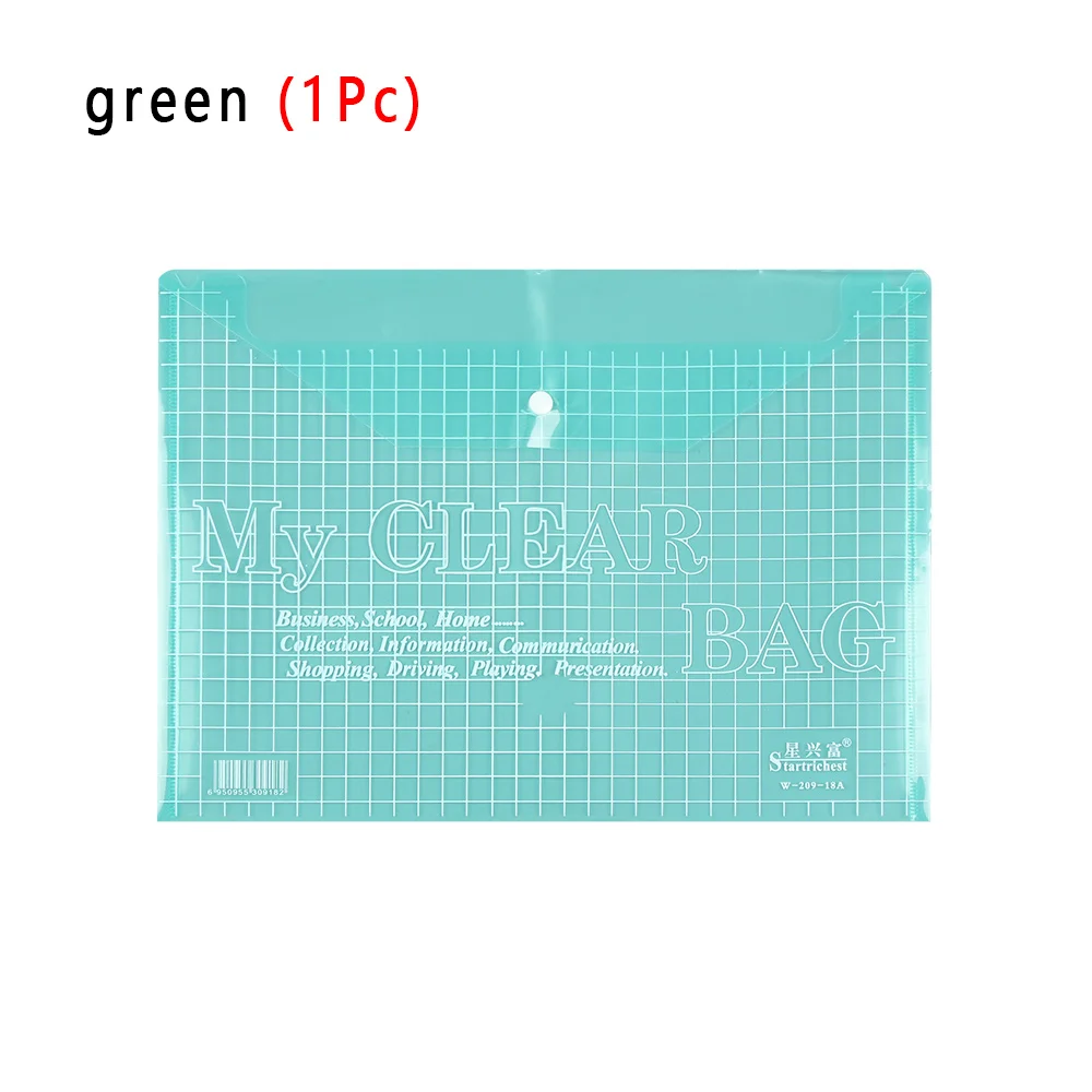 Style 2 - green A4 Цвет молнии прозрачная сумка-файл для документов сумка Бумага файл папку простой Карандаш Чехол школьные канцелярские принадлежности - Цвет: Style 2 - green