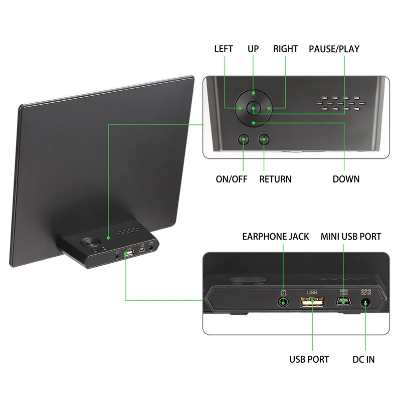 Цифровая фоторамка 10 &quotips Экран 1280*800 4 ГБ цифровая календарь будильник MP3 MP4 фильм