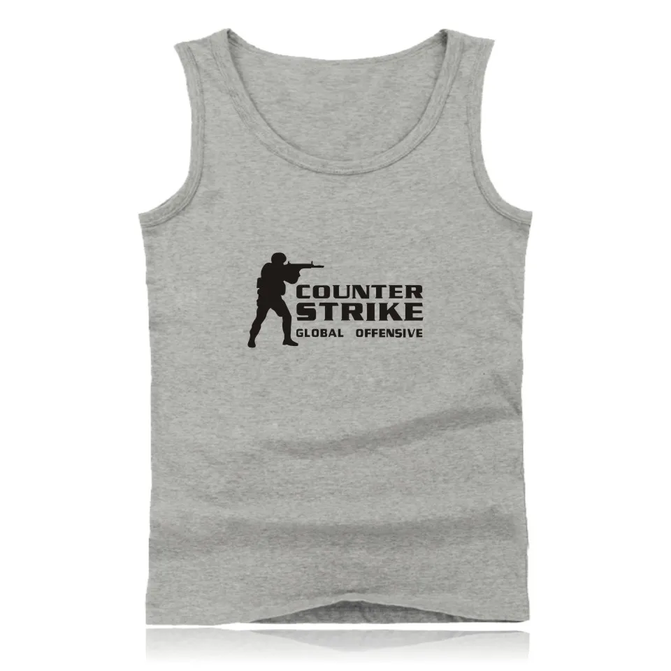 Майка CS GO летняя одежда от Counter Strike блестящая майка|tank top|tank top plussummer tank |