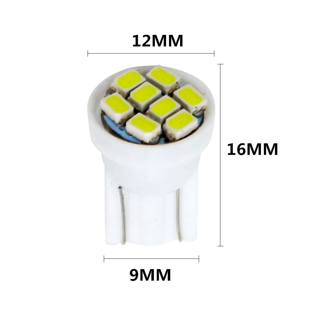 CJXMX 2 шт. T10 W5W 168 194 8 SMD 3020 Светодиодный светильник на танкетке 12 В Автомобильный