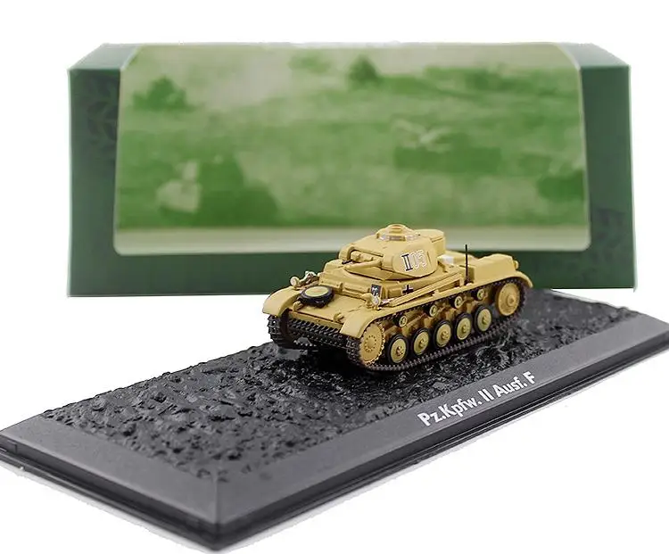 Италия Pz. Kpfw. II Ausf. F 1/72 литая под давлением модель готового танка ATLAS| |