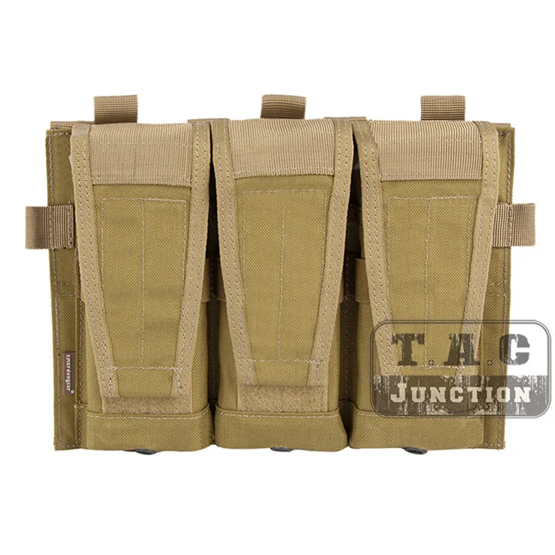 KH Emerson Тактический AVS Съемный клапан M4 M16 AR15 5,56. 223 Тройная журнальная сумка Emersongear чехол для кружек сумка для амуниции крюк и петля - Цвет: KH