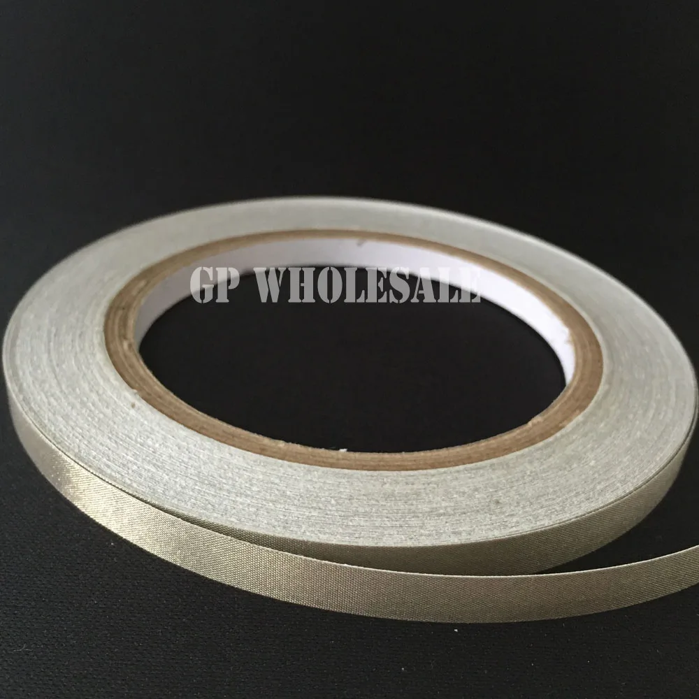 

1x 10mm* 20 meters Silver Adhesive Conductive Fabric Tape for PC Phone Cable Wraping Electromagnetic Masking *FREE SHIPPING*