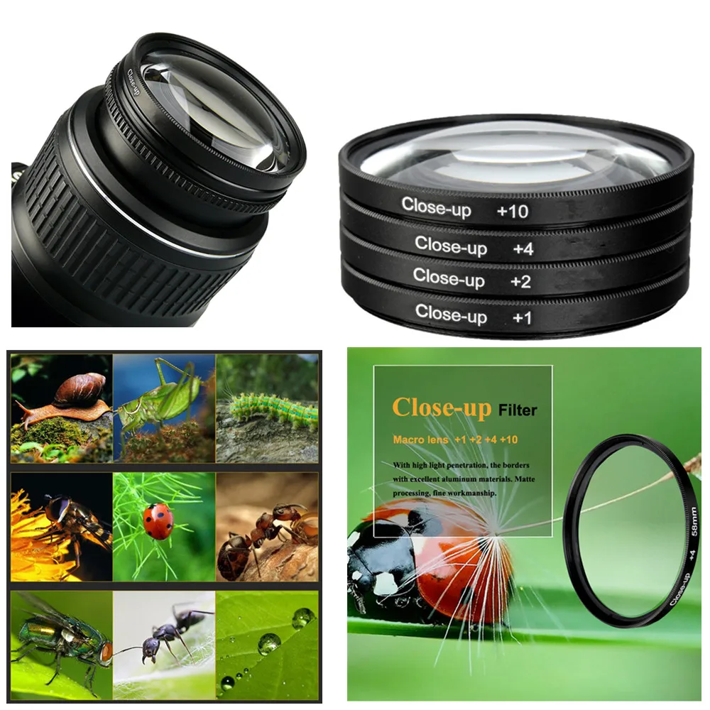 Набор фильтров для крупного плана 58 мм (+ 1 + 2 4 10) Canon EOS 300D 350D 400D 450D 500D 550D 600D 650D 700D 750D 18