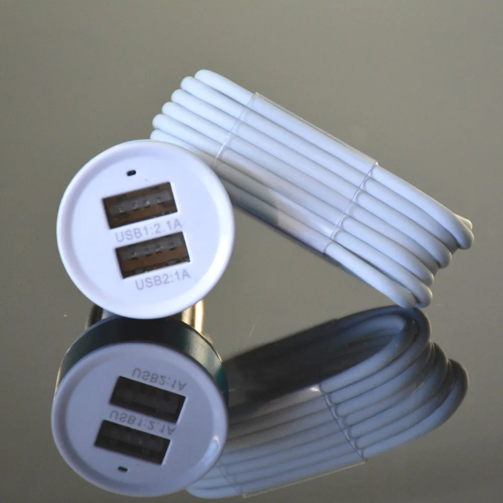 EUSTAK 1 комплект 2 USB порта автомобильное зарядное устройство + зарядный кабель для