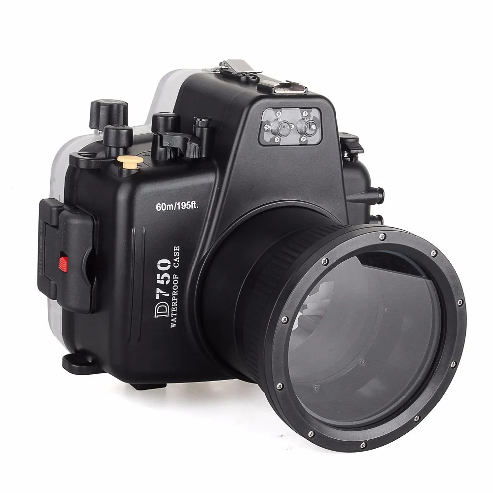 Meikon 60 м/195 футов оборудование для дайвинга подводный чехол камеры Nikon D750