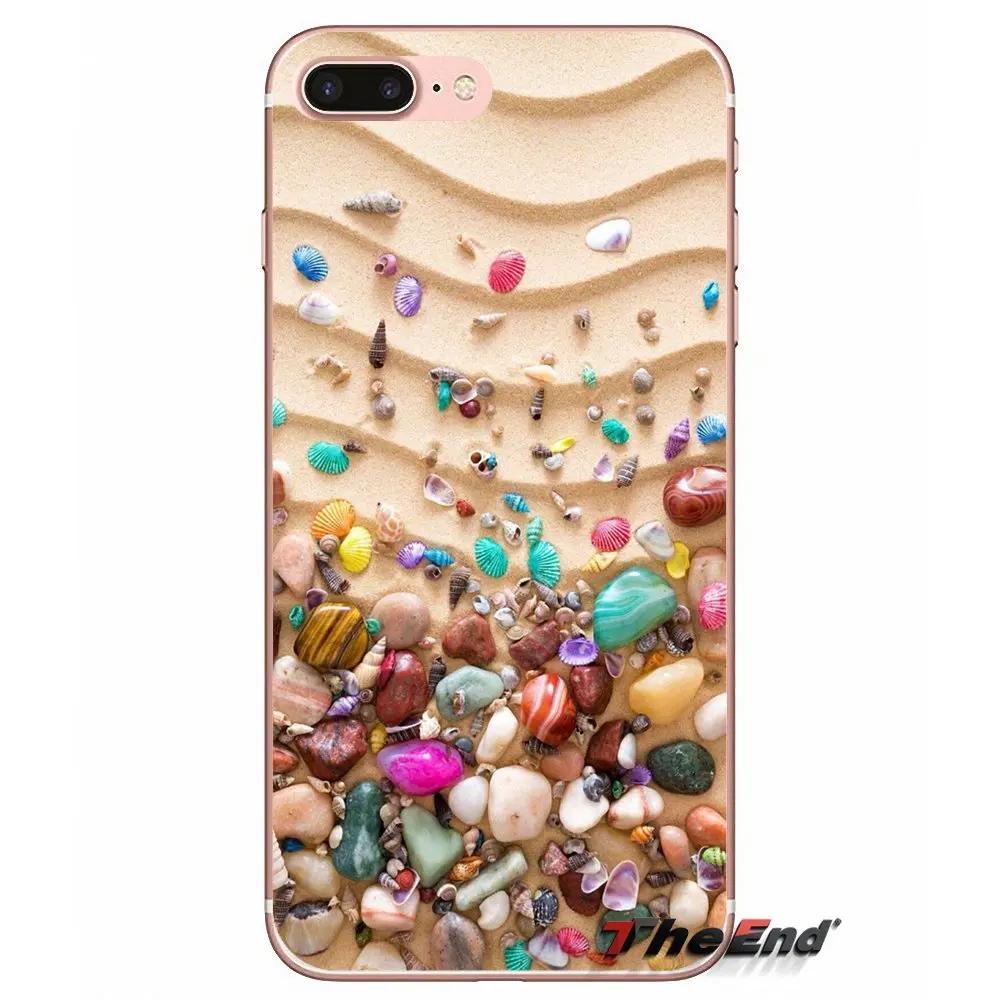Мягкий чехол для Huawei G7 G8 Ascend P7 P8 P9 Lite Honor 4C 5X 5C 6X Mate 7 8 9 Y3 Y5 Y6 II Pro pastel Beach sea shell starfish |