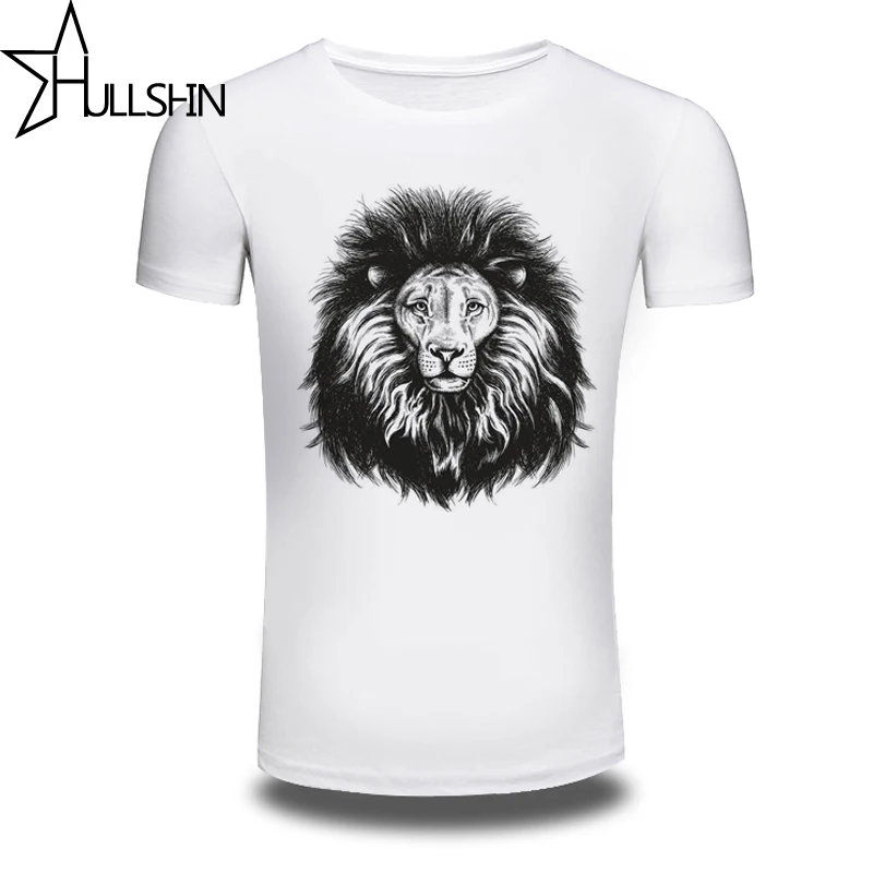 Лев 3D печатных 2017 т рубашки мужчины белый мужская лучшие качества хлопок