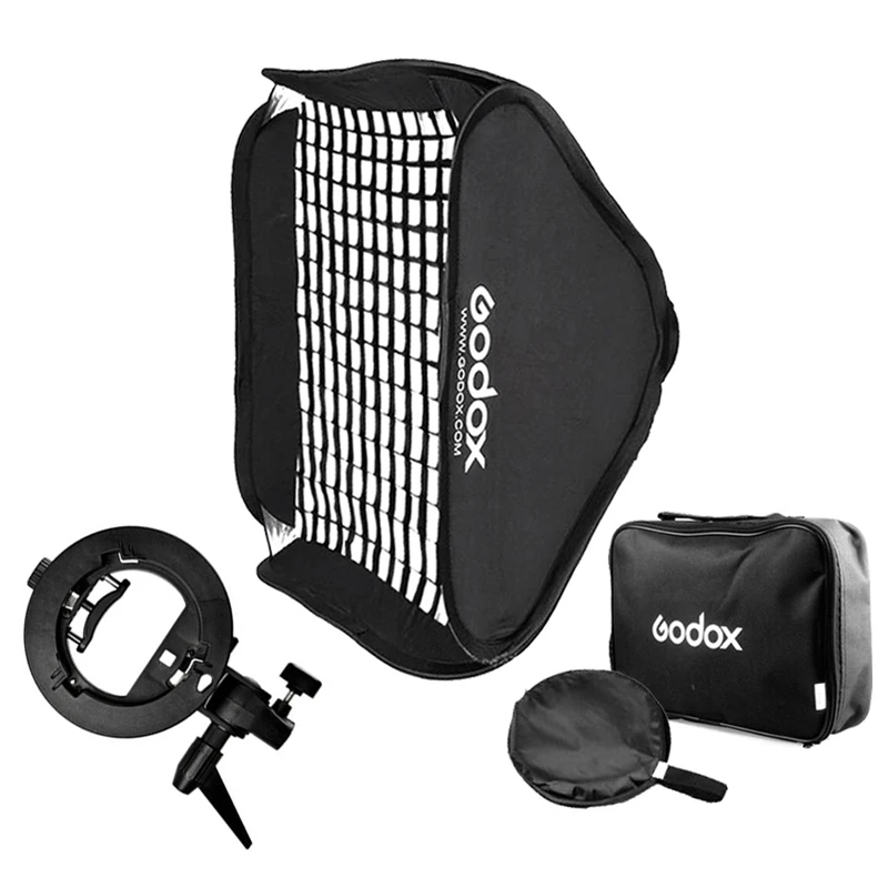 Софтбокс Godox 50*50 см/40*40 см S Тип Кронштейн для вспышки сотовый софтбокс с решеткой