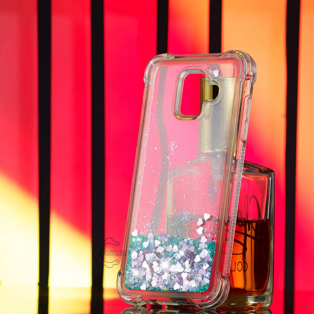 Glitter Stars Phone Case for Samsung Galaxy A6 2018 SM A600 A600FN A600FN/DS Quicksand Cover Coque SM-A600FN SM-A600FN/DS A 6 6a |