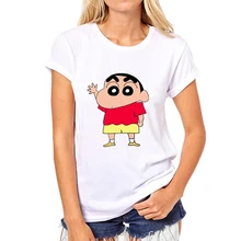 2020 летняя забавная женская футболка милая рубашка Crayon Shin Chan