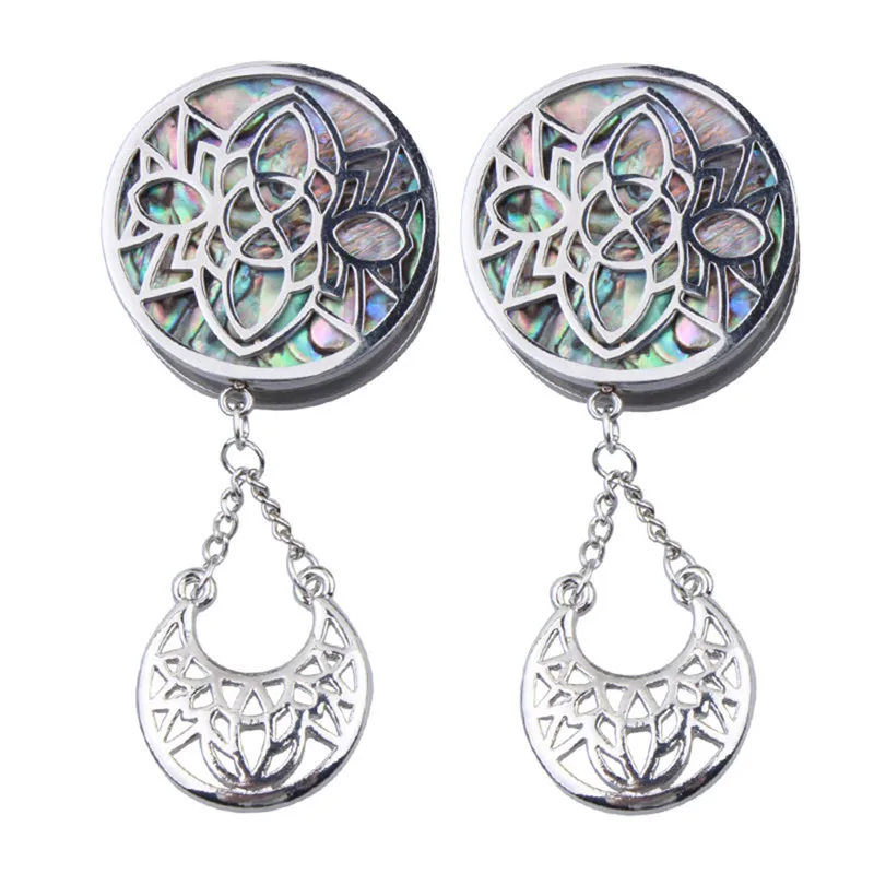 Горячая распродажа! Расширитель ушей из серебра и золота заглушки нержавеющей