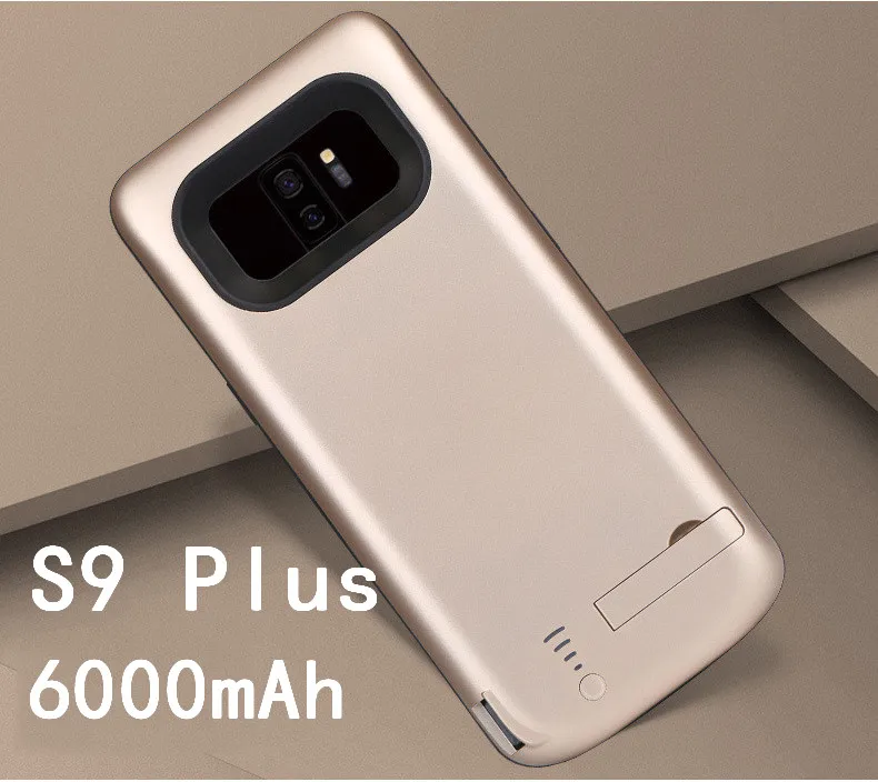 S9P-Gold Тонкий ударопрочный чехол для зарядки аккумулятора 6500 мАч для samsung Galaxy S8 S9 Plus Note 8 Внешний перезаряжаемый внешний аккумулятор - Цвет: S9P-Gold