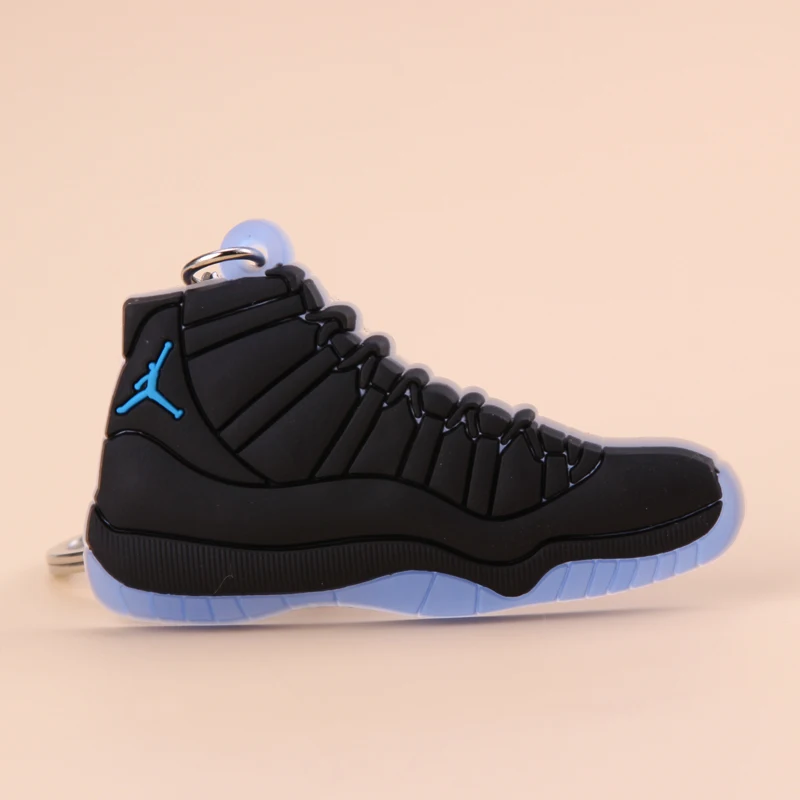 Picture Color3 Мини Jordan 11 брелок обуви Для мужчин Wome/дети c логотипом отличный подарок для баскетбола брелок-кроссовок для ключей ключ держатель porte Clef - Цвет: Picture Color3
